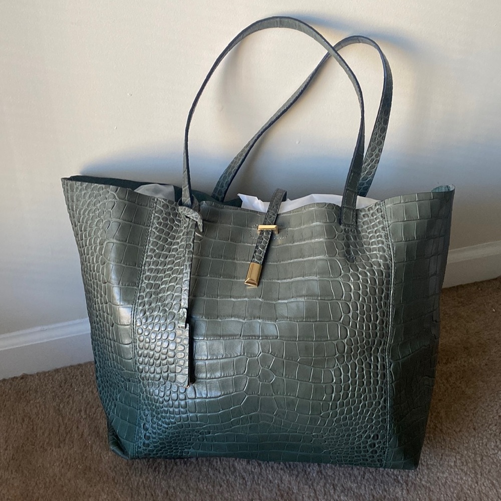 Vince Camuto | Leila Croc Print Leather Tote - FREE SHIPPING!